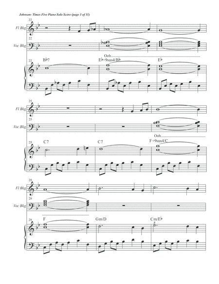 Times Five Piano Solo Score image number null