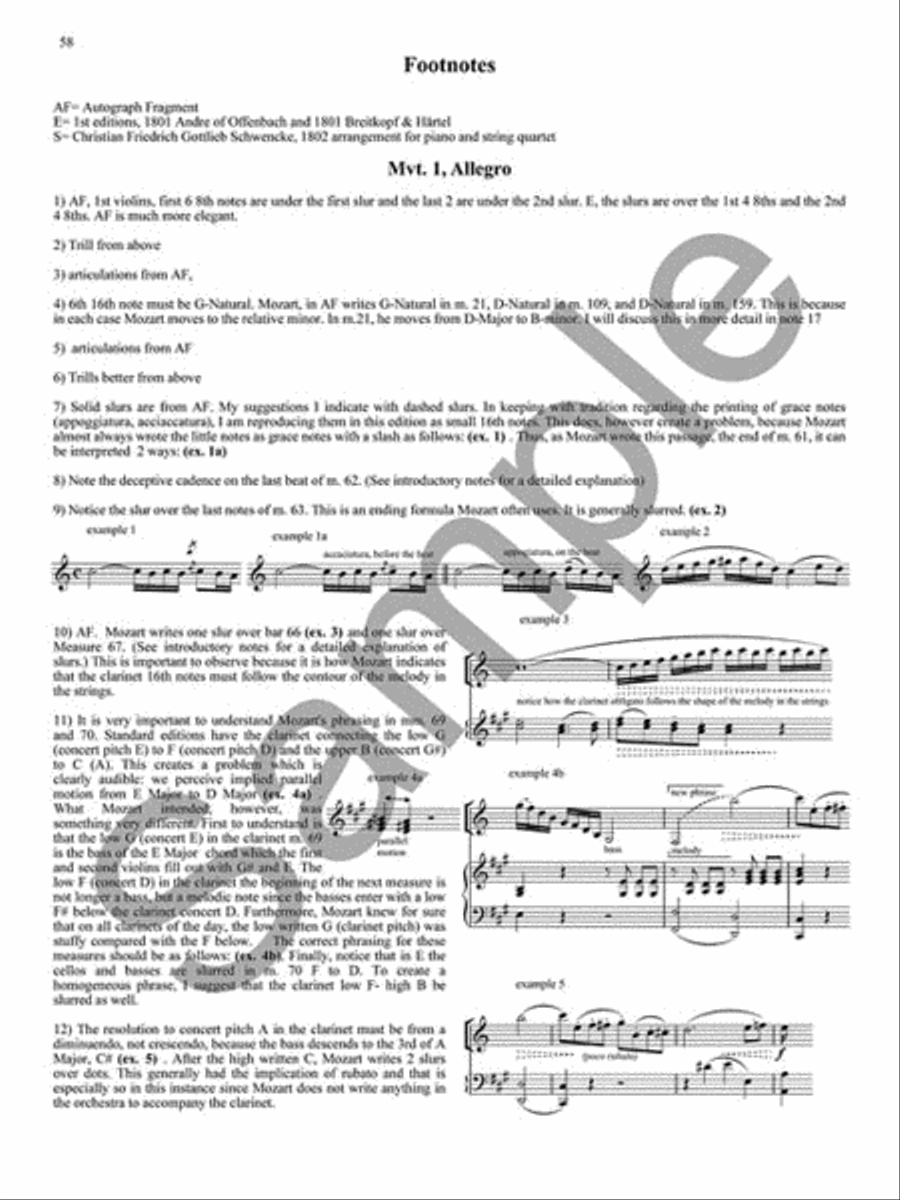 Clarinet Concerto, K. 622 Clarinet Solo scores gallery preview page 7