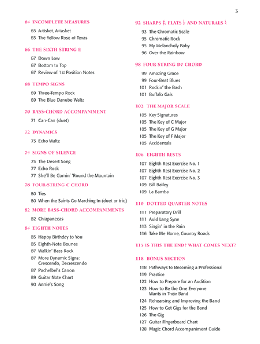 Alfred's Self-Teaching Basic Guitar Course Easy Guitar scores gallery preview page 3