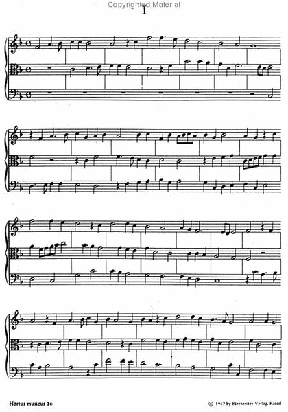 Sieben Trios fur drei Streicher (V, Va, Vc - Gamben