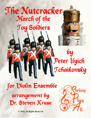 Book cover for March of the Toy Soldiers from the Nutcracker for Mixed-Level Violin Ensemble