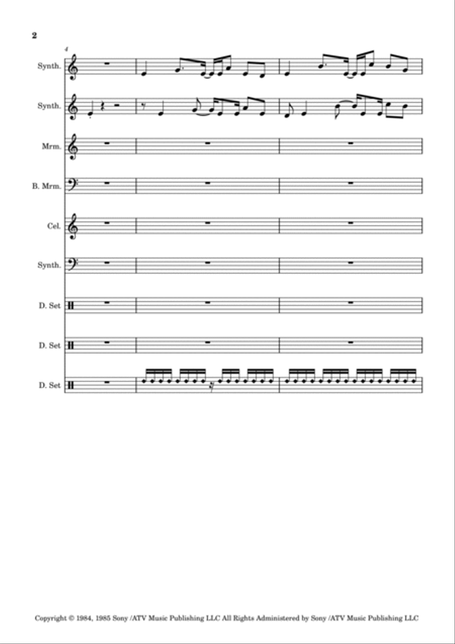 Axel F Drum Set scores gallery preview page 2