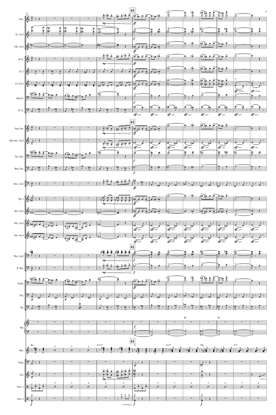 Medley: Movies Were Movies with Look What Happened To Mabel, I Won't Send Roses, Wherever He Ain'... Concert Band scores gallery preview page 5
