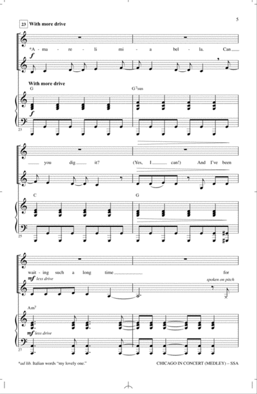 Chicago In Concert (Medley) SSA scores gallery preview page 4