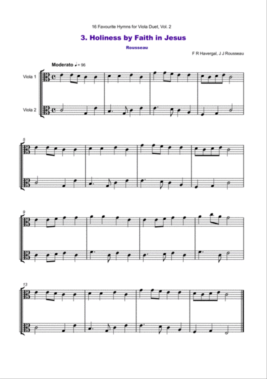 16 Favourite Hymns Vol.2 for Viola Duet String Duet scores gallery preview page 4