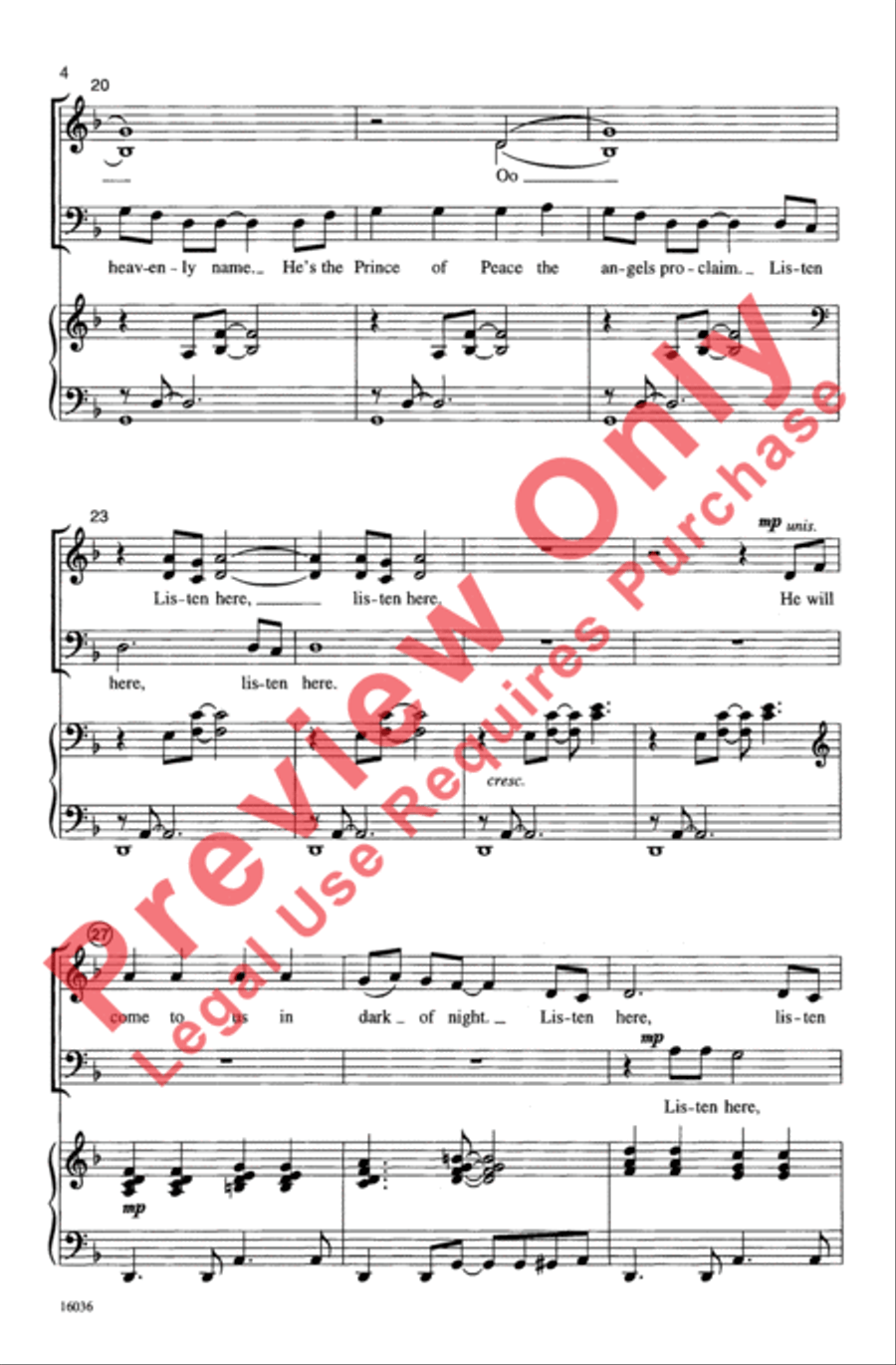 Listen Here, Listen Here Listen Here, Listen Here 3-Part scores gallery preview page 4