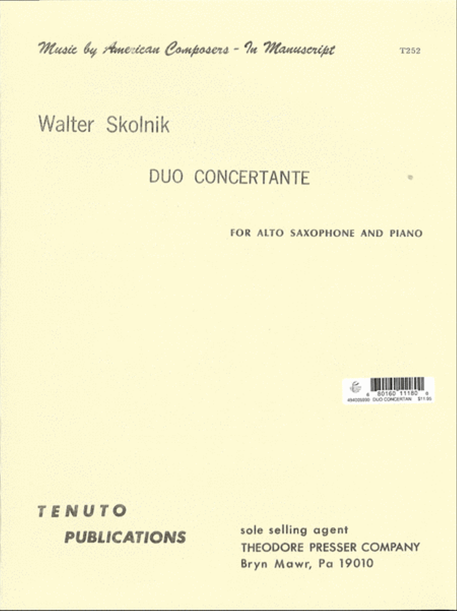 Duo Concertante Duo Concertante Chamber Music scores gallery preview page 1