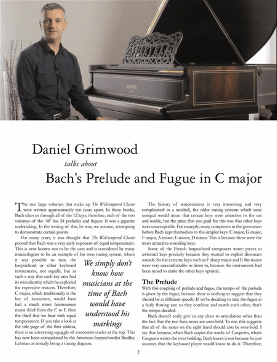 Prelude and Fugue in C BWV 846 for Piano Piano scores gallery preview page 3