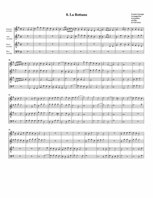 Sonata no.8 a4 (28 Sonate a quattro, sei et otto, con alcuni concerti (1608)) "La Bottana" (arrangem