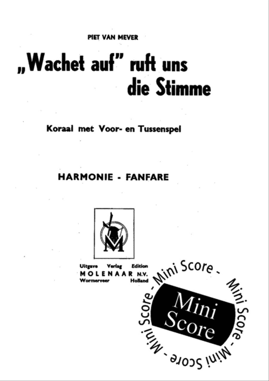 Wachet Auf, Ruft Uns Die Stimme Concert Band scores gallery preview page 3