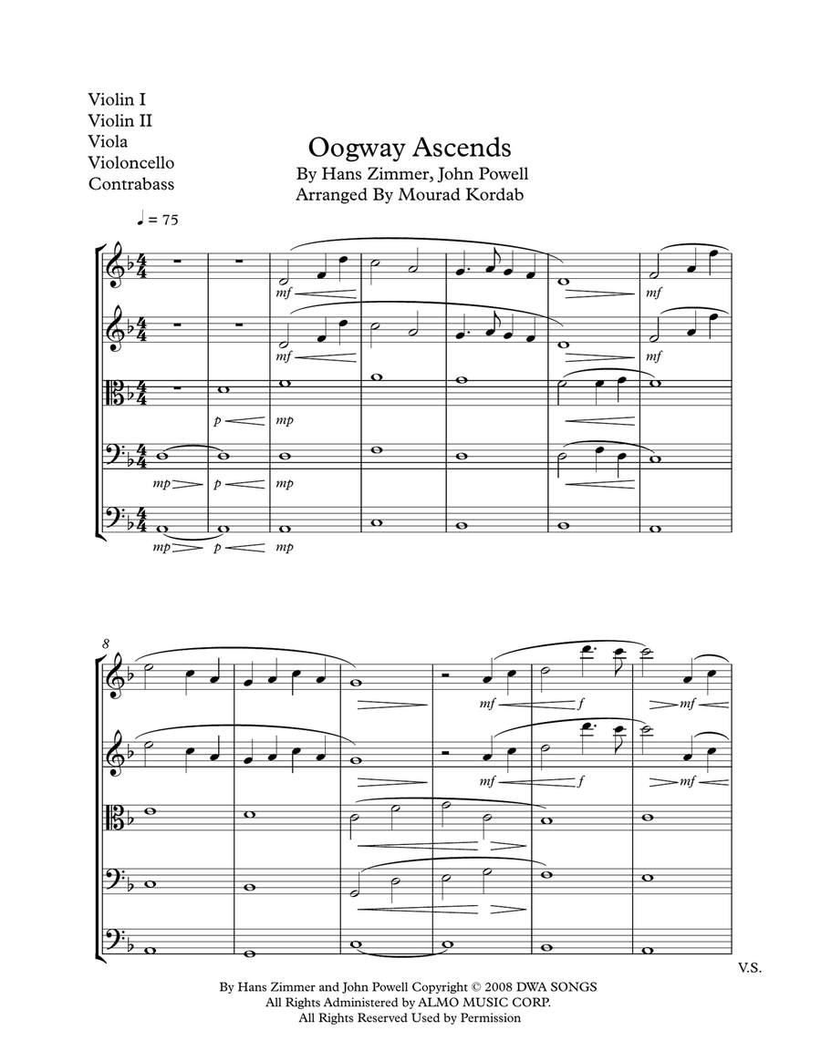 Oogway Ascends String Orchestra scores gallery preview page 3
