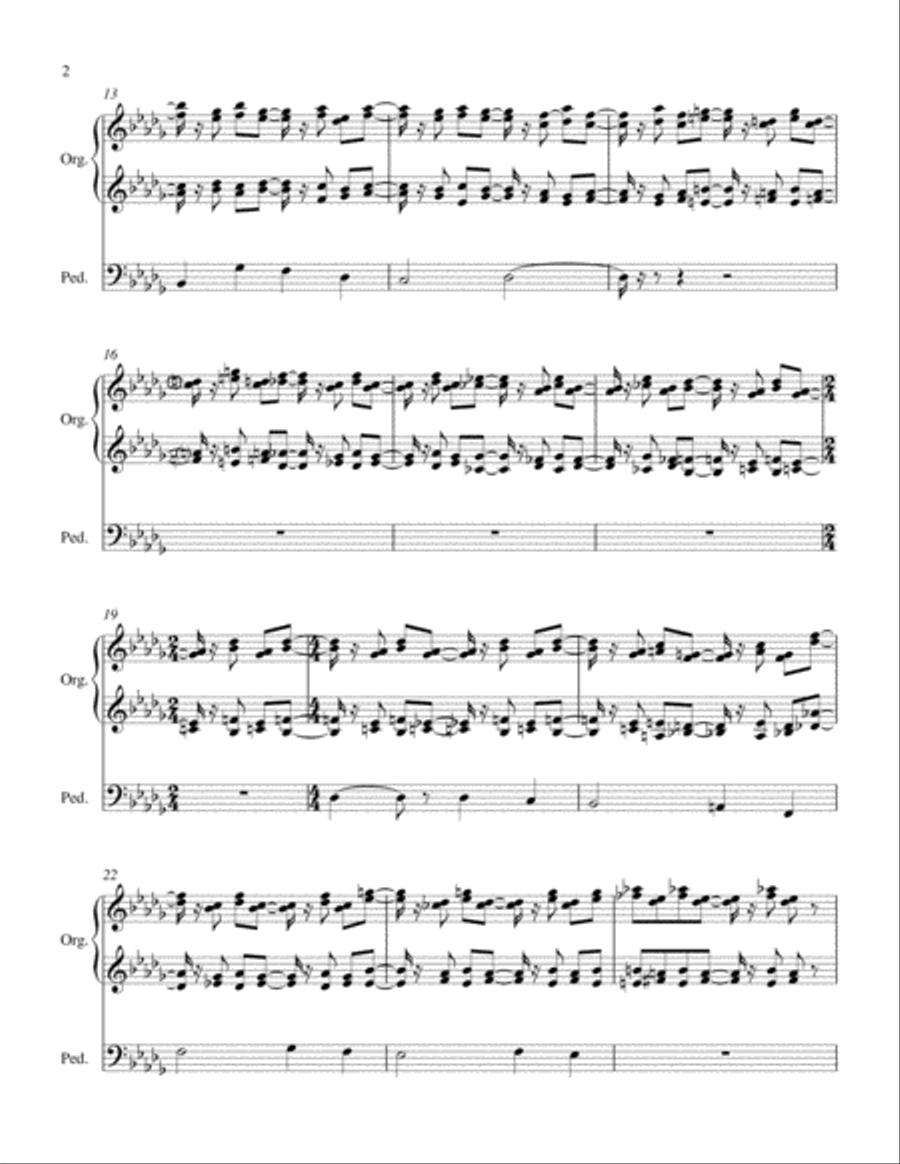 Three Chorale Preludes on Familiar Hymn Tunes, 1. Love Divine Organ Solo scores gallery preview page 2