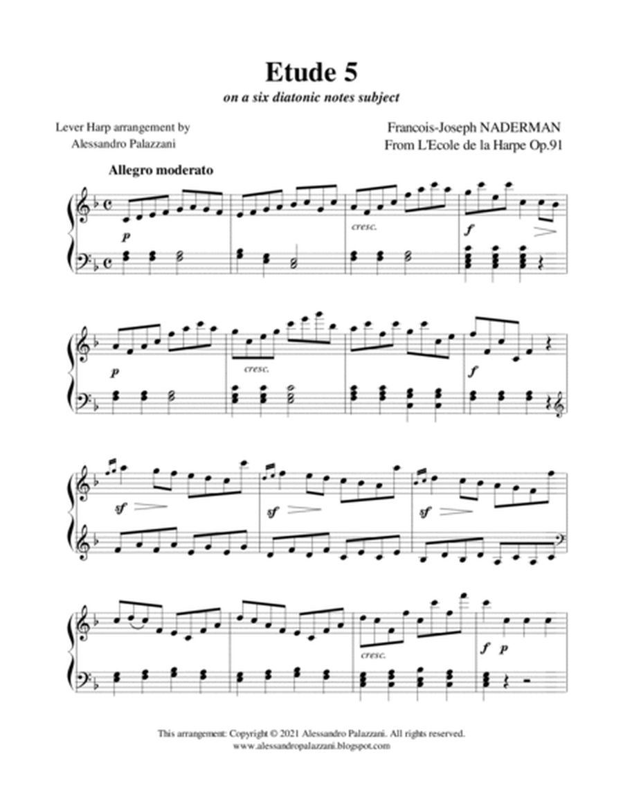 Four Advanced Etudes from op.91 arr. for lever harp image number null