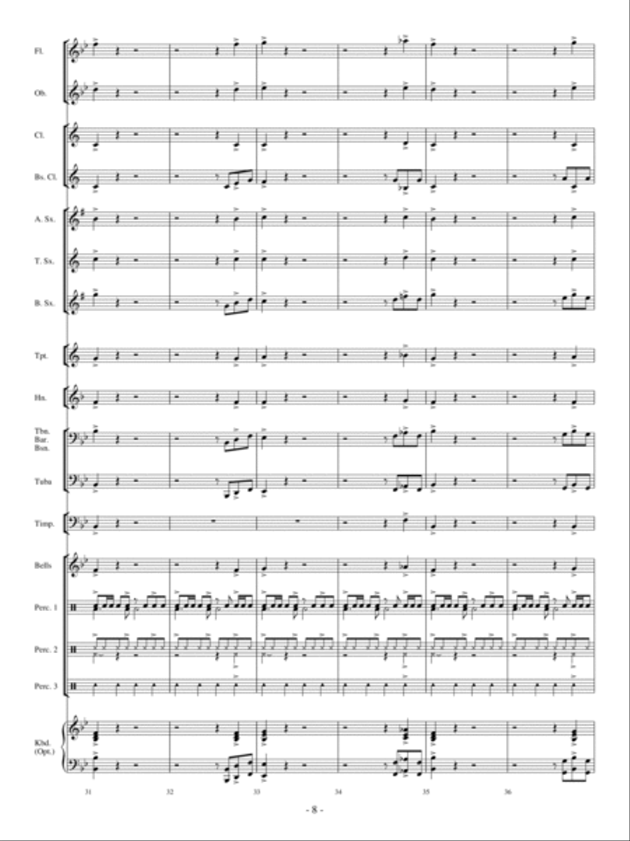 Drummin' Surf-ari Concert Band scores gallery preview page 7
