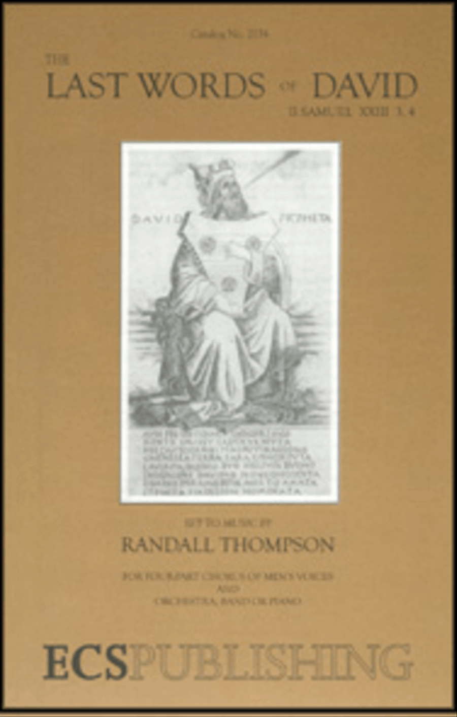 The Last Words of David (Choral Score) TTBB scores gallery preview page 1