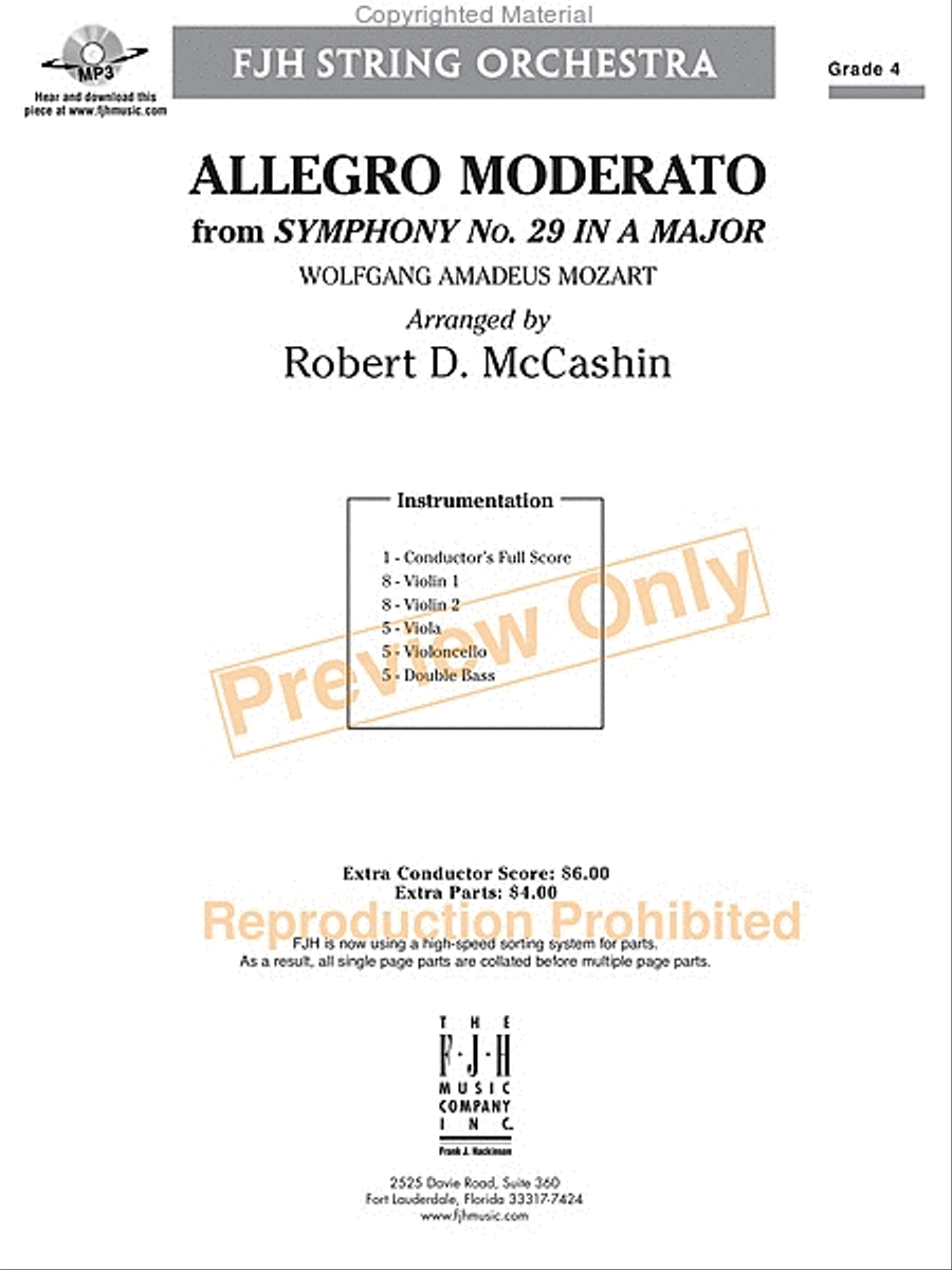 Allegro Moderato String Orchestra scores gallery preview page 2