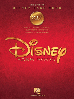 Book cover for The Disney Fake Book – 4th Edition