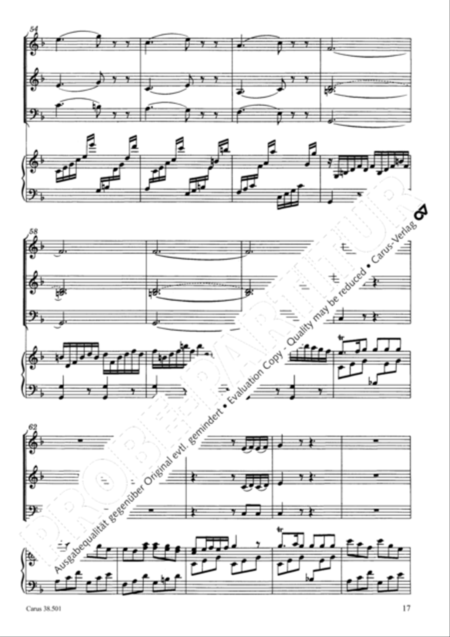 Organ Concerto in F major (Orgelkonzert in F) Violin scores gallery preview page 20