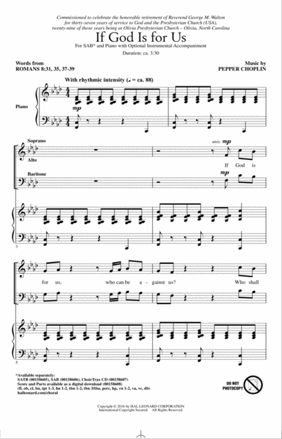 If God Is For Us If God Is For Us 3-Part scores gallery preview page 1