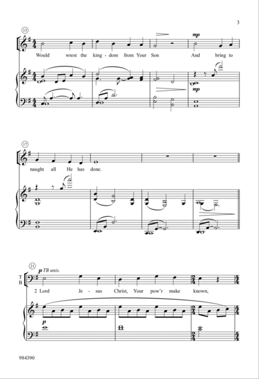 Lord, Keep Us Steadfast in Your Word (von Kampen, SATB) 4-Part scores gallery preview page 3
