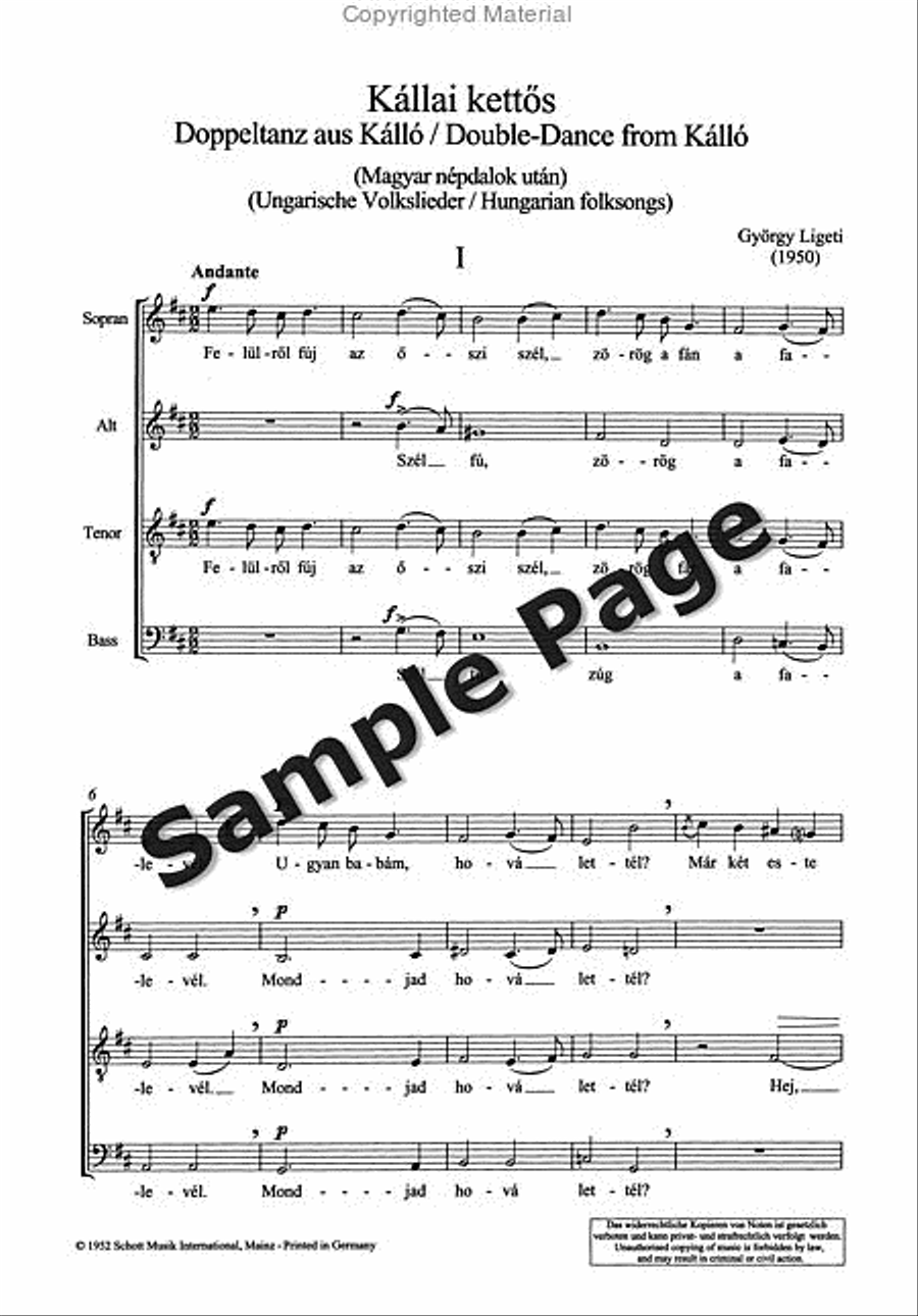 Kallai Kettos/Double Dance from Kallo 4-Part scores gallery preview page 8