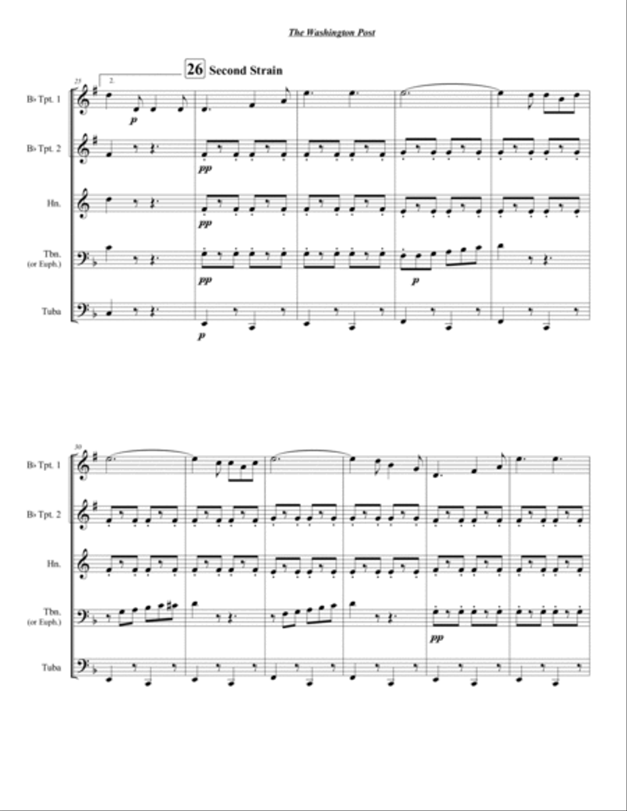 The Washington Post Brass Quintet scores gallery preview page 5