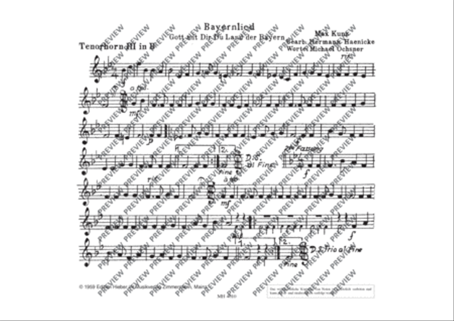 Bayernlied Concert Band scores gallery preview page 20