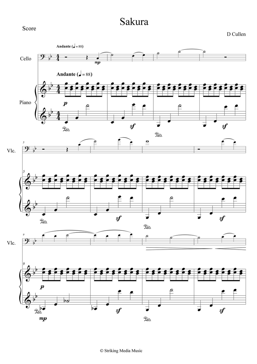 Sakura Piano scores gallery preview page 5