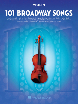 Book cover for 101 Broadway Songs for Violin
