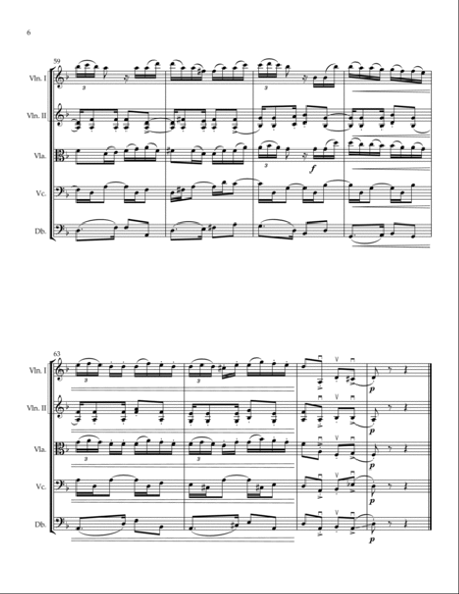 El Choclo String Quintet scores gallery preview page 6