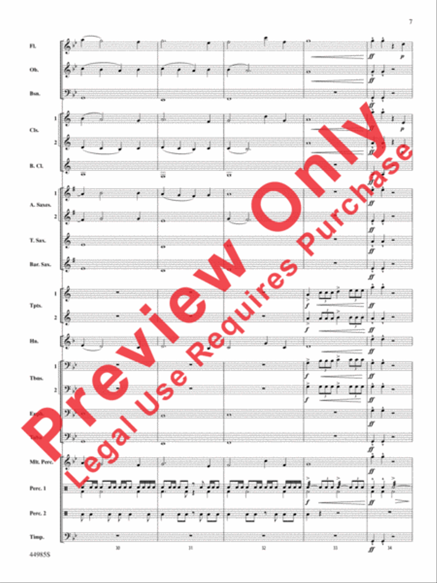 Pursuit of the Centaur Concert Band scores gallery preview page 8