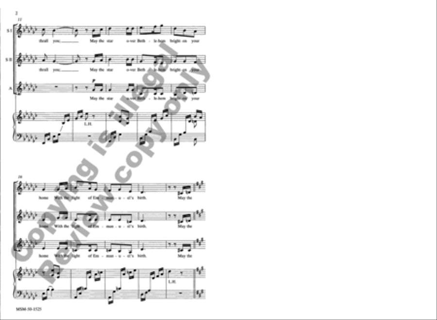 A Christmas Blessing SSA scores gallery preview page 3