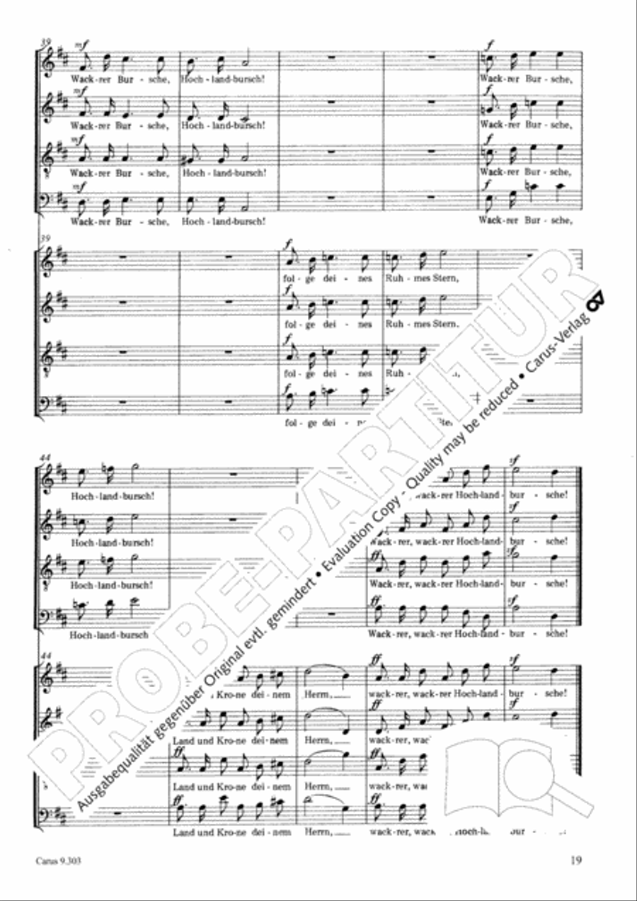 Funf Lieder von Robert Burns op. 55 Choir scores gallery preview page 19