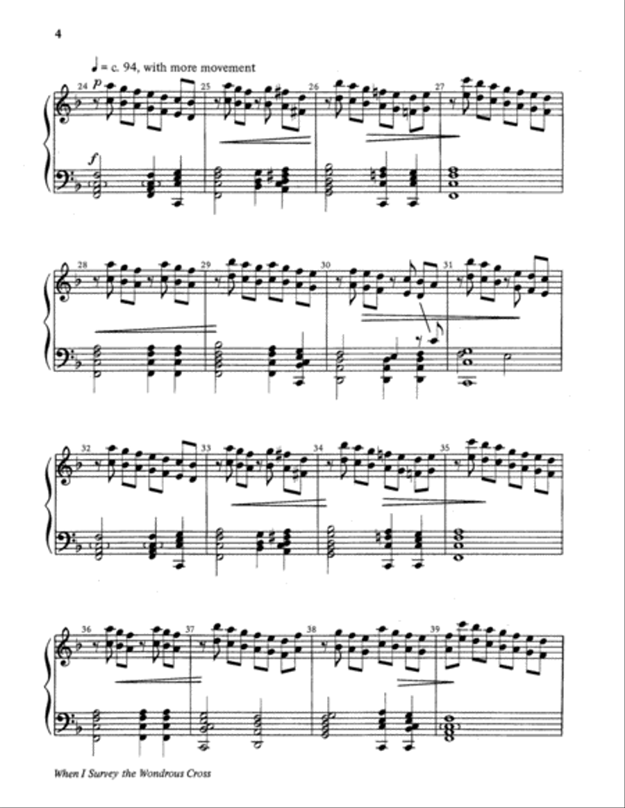 When I Survey the Wondrous Cross 5-Octaves scores gallery preview page 4