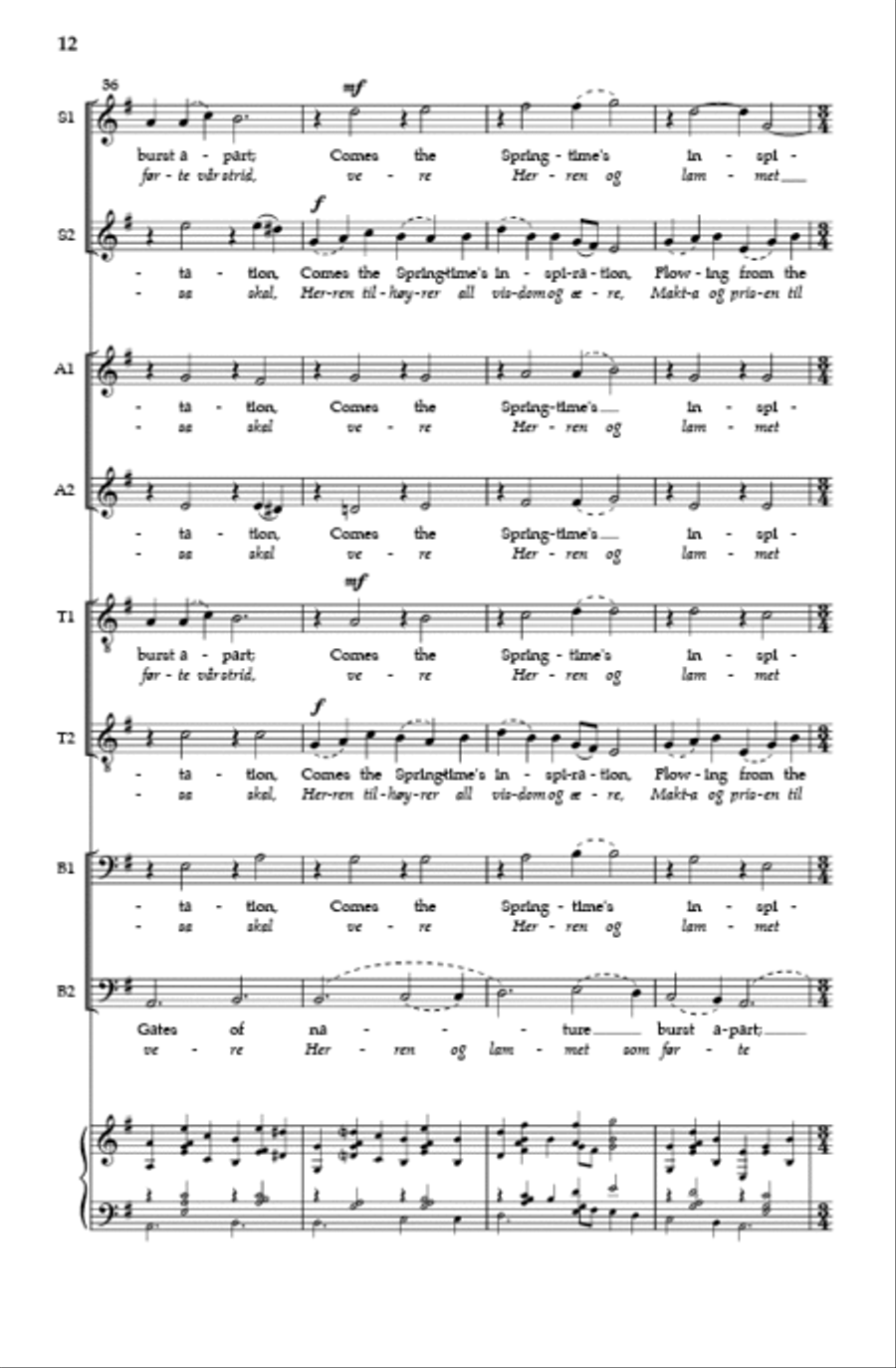 Wintertide/Solrenning Sæle SSAATTBB scores gallery preview page 11