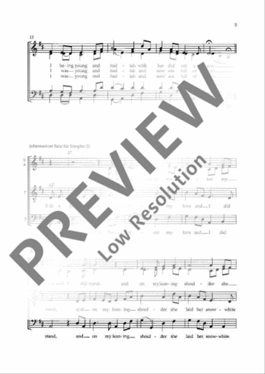 Four Irish folk songs 4-Part scores gallery preview page 4