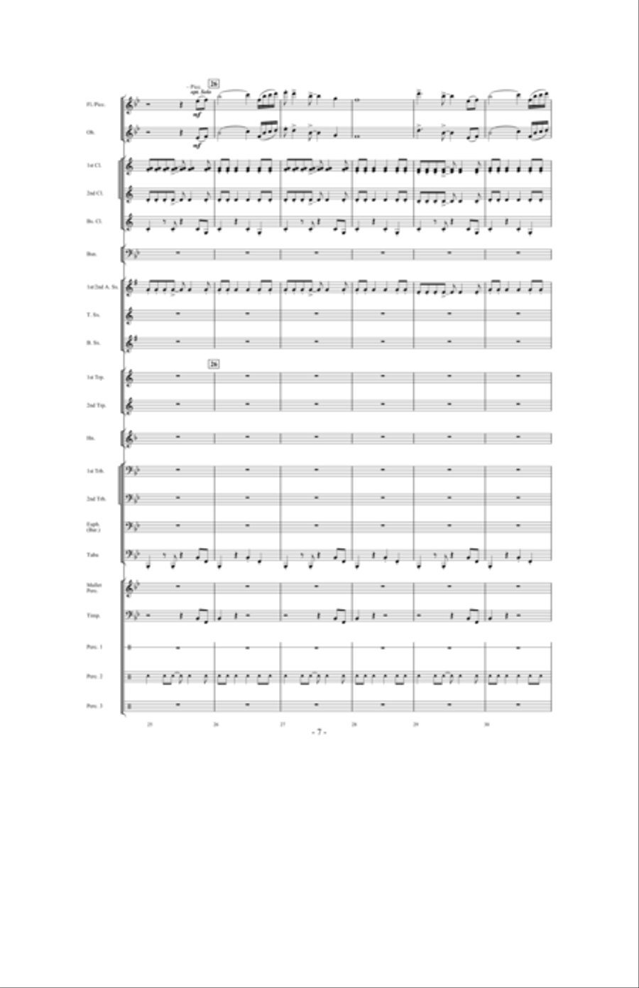 Saturn: The Ringed Planet Concert Band scores gallery preview page 6