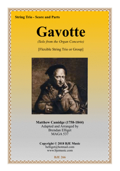 Gavotte (Solo from the Organ Concerto) - Flexible String Trio or Group image number null