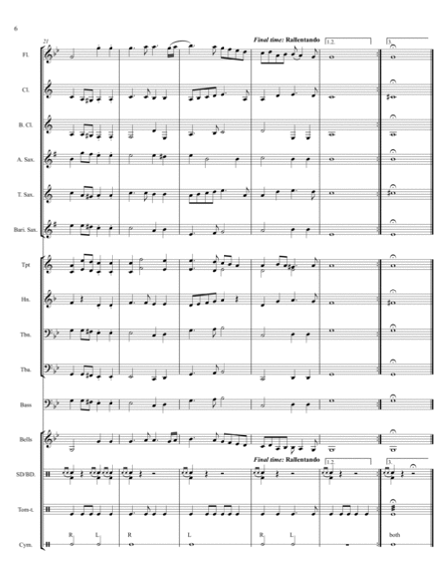March for a Turkish Ceremony Concert Band scores gallery preview page 6
