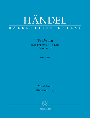 Book cover for Te Deum in B-flat major, HWV 281