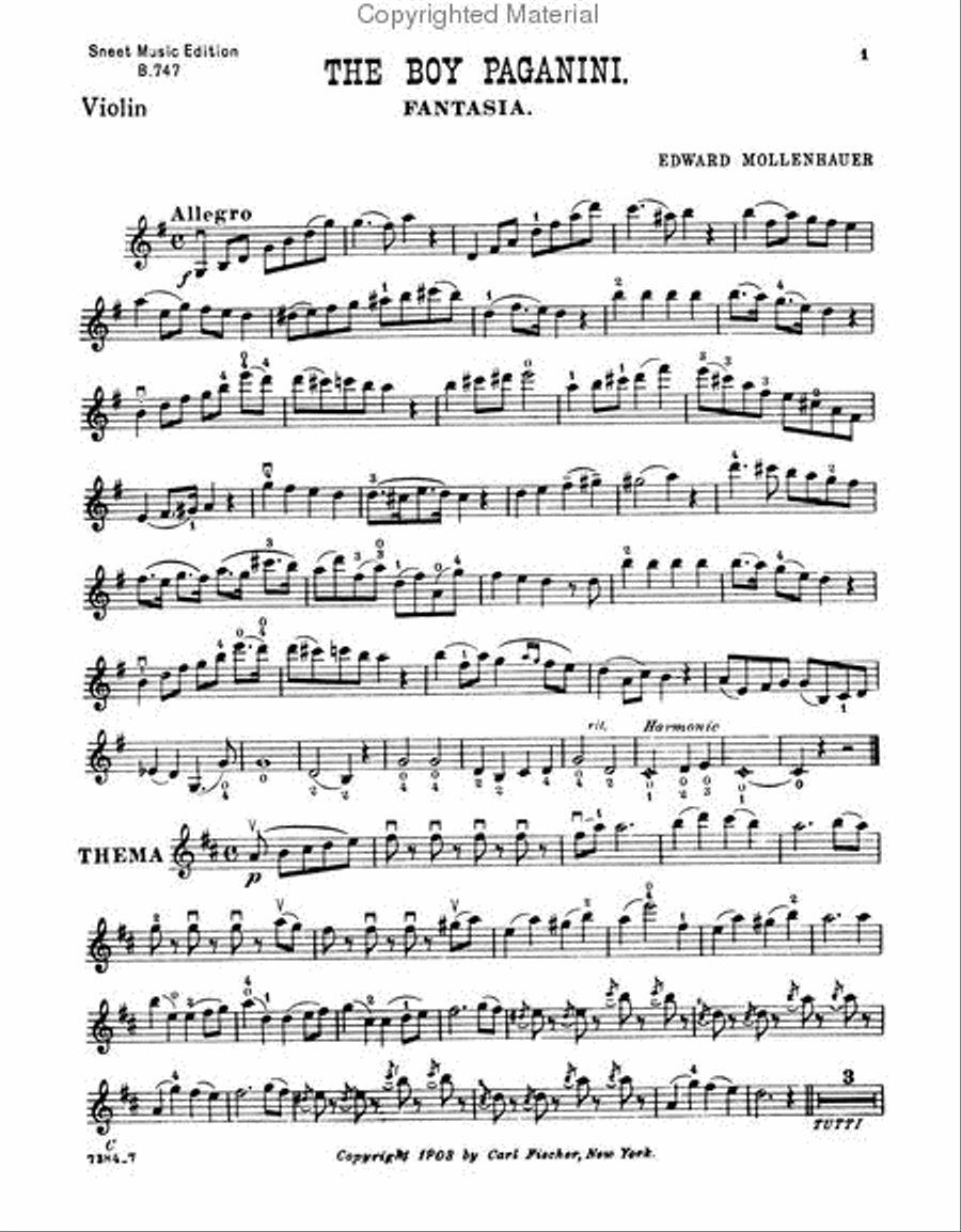 The Boy Paganini Violin Solo scores gallery preview page 2