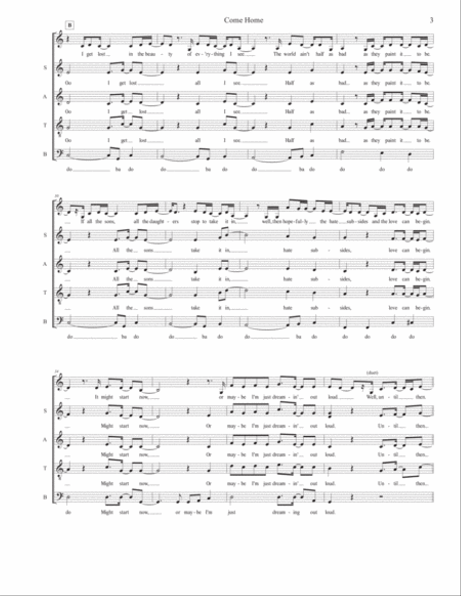 Come Home Divisi scores gallery preview page 3
