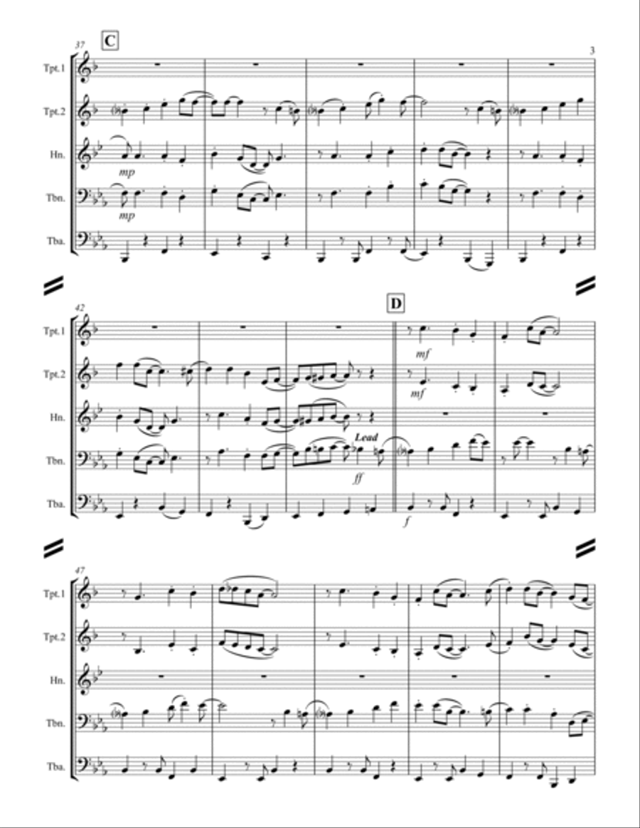 Cheek To Cheek Brass Quintet scores gallery preview page 4