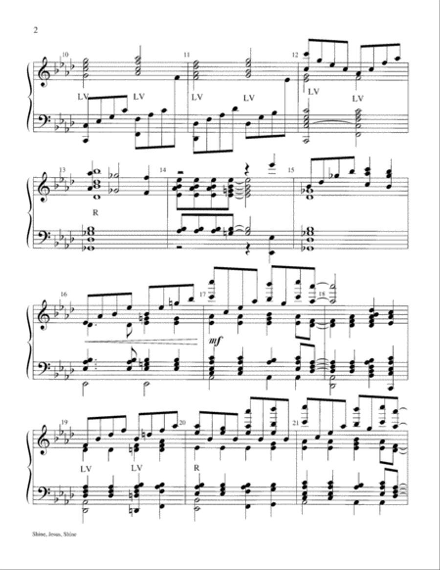 Shine, Jesus, Shine 5-Octaves scores gallery preview page 2