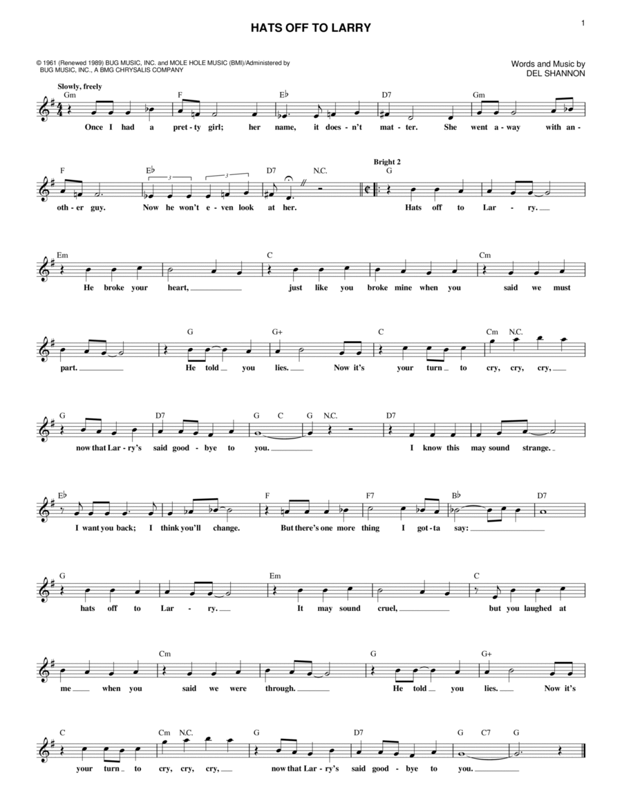 Hats Off To Larry Acoustic Guitar scores gallery preview page 1