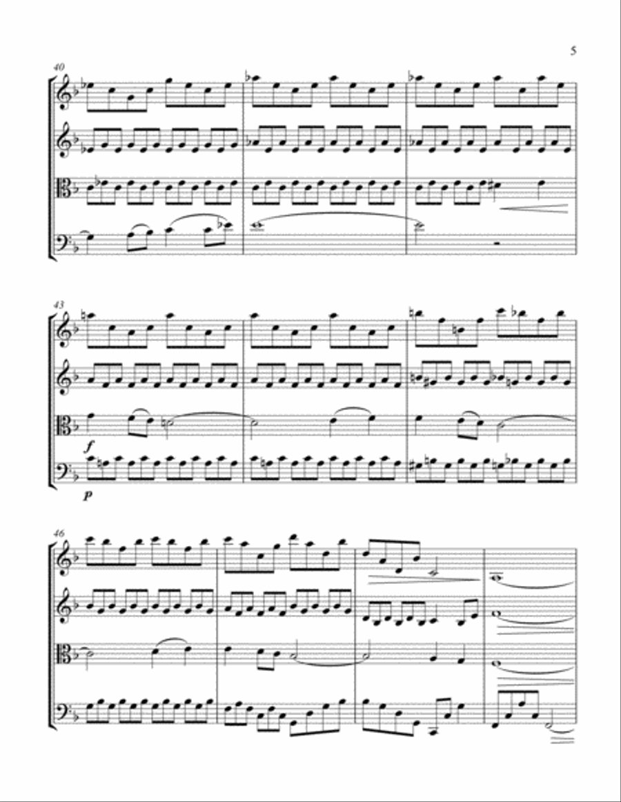Reverie - Debussy - For String quartet String Quartet scores gallery preview page 5