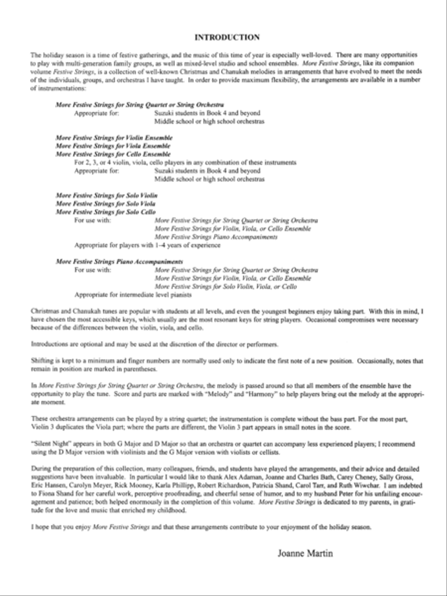 More Festive Strings for String Quartet or String Orchestra String Quartet scores gallery preview page 3