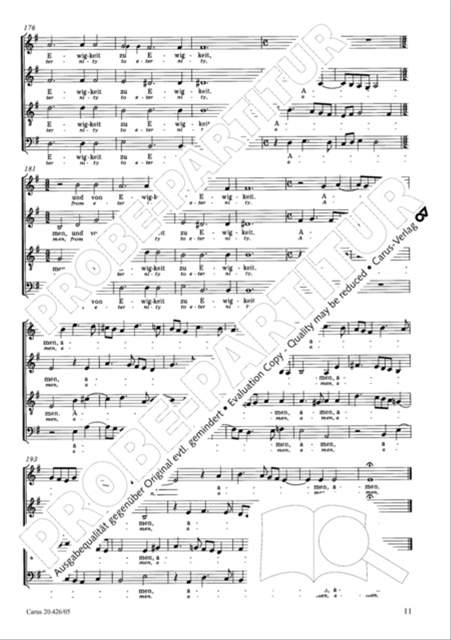 Magnificat (Meine Seele erhebt den Herrn); Ehre sei dem Vater Choir scores gallery preview page 12