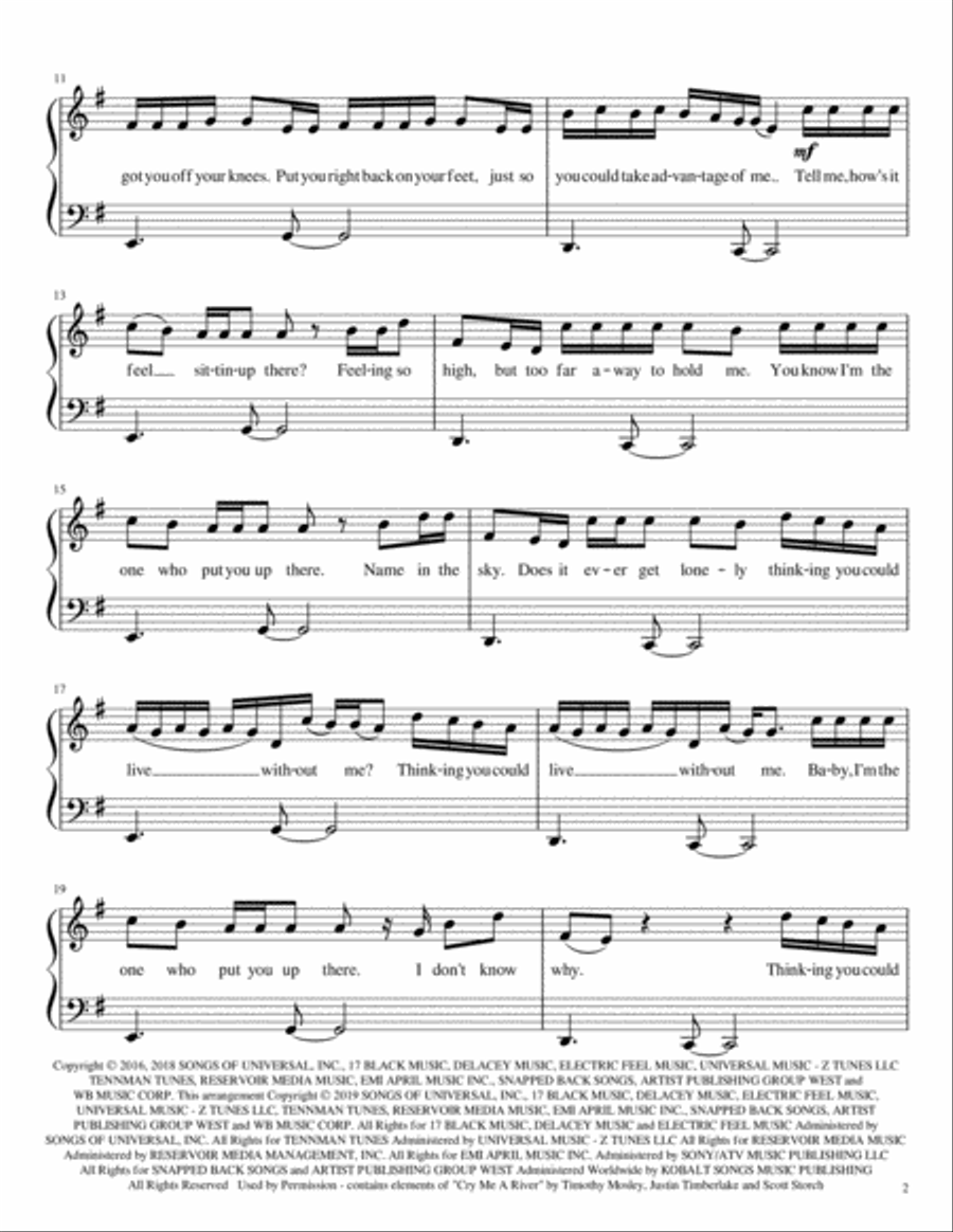 Without Me Without Me Piano Solo scores gallery preview page 2