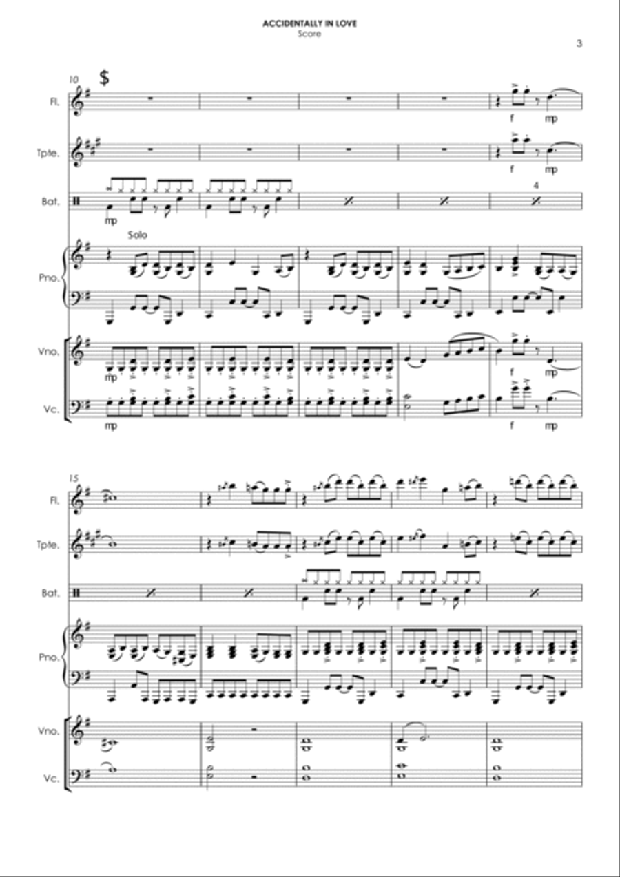 Accidentally In Love Small Ensemble scores gallery preview page 3
